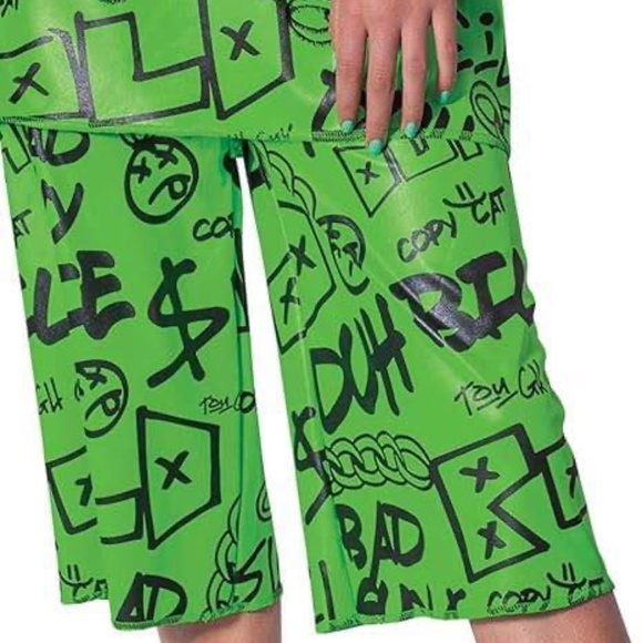 BRAND NEW youth girl billie ellish halloween costume size S 4-6 / M 8-10 L 12-14 - Picture 5 of 10